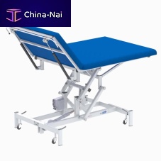 Electric Bobath table BO01 serieshydraulicon casterswith adjustable height backrest