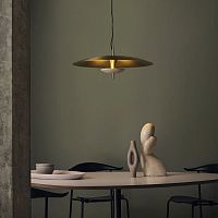 Pendant lamp LUNA brassmarblenatural stone