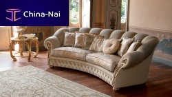 Classic sofa ALTHEA-RINGfabricbeige2-person