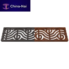 Cast iron grating for drain channel ARGO for swimming poolfor public spacespatio