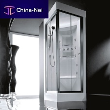 Corner hydromassage cabin ACQUAZZURRA 80