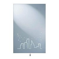 Wall-mounted bathroom mirror 6841-Y1-81CEcontemporaryrectangularilluminated