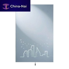 Wall-mounted bathroom mirror 6841-Y1-81CEcontemporaryrectangularilluminated
