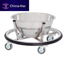 Trolley-mounted surgical basin stand 25120stainless steel