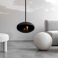 Contemporary pouf fabricroundupholstered