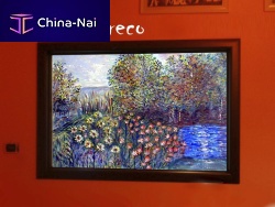 Wall-mounted decorative panel glass