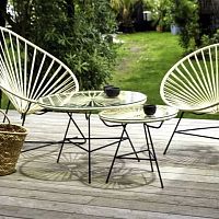 Contemporary coffee table Zipoliteglasssteel baseround