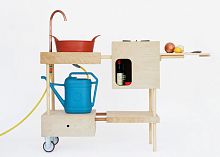 Outdoor kitchen contemporarywoodenhandleless