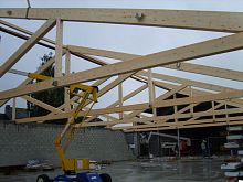 Wooden roof truss LIDLglulamprefab