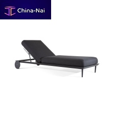 Contemporary sun lounger caymanfabricaluminumadjustable backrest