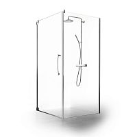 Acrylic glass shower enclosure APREJOwith sliding doorfoldingcorner