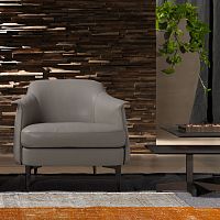 Contemporary armchair BOHMEleatherblackbrown