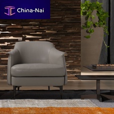 Contemporary armchair BOHMEleatherblackbrown