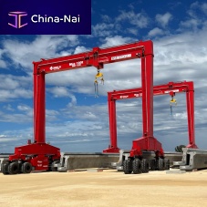 Precast beam straddle carrier MST 120for heavy loadsrubber-tired