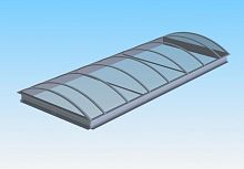 Fixed glass roof MCR PROLIGHTmetal