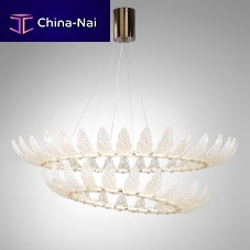 Contemporary chandelier AIRONEglassmetalsatin