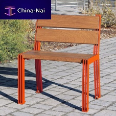 Contemporary urban armchair ARLOwoodenthermo-lacquered steelfor public space