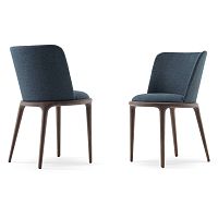 Contemporary chair JOANindoorfabricash base