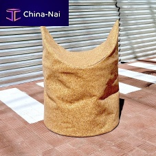 Minimalist design stool AMORPHleathercorkhandmade