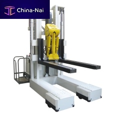 Electric stacker truck Stackmaticwith rider platformfor press tool handlingloading