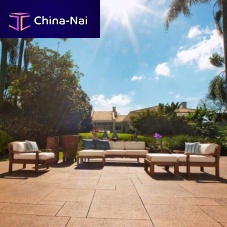 Contemporary sofa JACARTAoutdoorfabricwooden