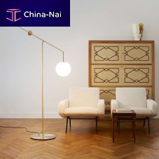 Floor-standing lamp Malamatasteelblown glasscontemporary