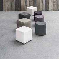 Contemporary pouf GREGORYlinenrectangular