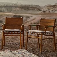 Contemporary chair Uz outdoorropeteak base