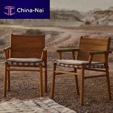 Contemporary chair Uz outdoorropeteak base