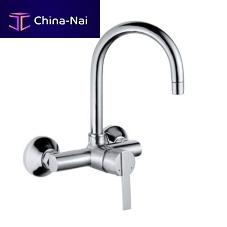 Wall-mounted mixer tap FONTE: FON-CHR-40165chromed metalkitchen1-hole