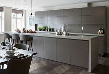 Contemporary kitchen Villa Londonwood veneerquartzitelava