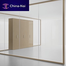 Sliding partition H80modularwoodenglazed