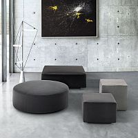 Contemporary pouf LINEARfabricroundsquare
