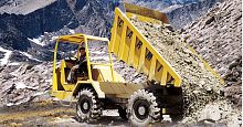 Rear unloading dumper D6binrubber-tiredfor construction