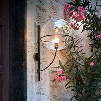 Contemporary wall light LYNDONoutdoorlacquered metalglass