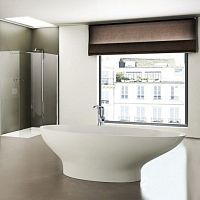 Oval bathtub ADLEfree-standingSolid Surfacewhite