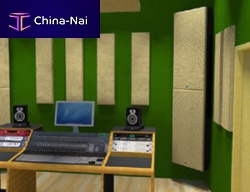 Wall-mounted sound-absorbing panel MAXTRAPMDFwoolfor office