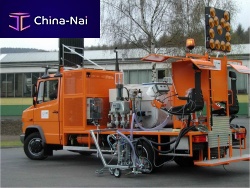 Truck-mounted paint striping machine GKSP 1000for cold spray plasticfor runway