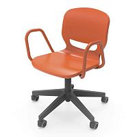 Contemporary chair ERGOS SHELL SPINindoorplasticmetal base