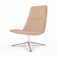 Contemporary fireside chair SLIM / 817fabricleathersynthetic leather