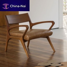 Traditional armchair ALLEGROfabricleatherfaux fur