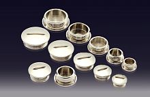 Round plug MSP-PG seriesthreadednickel-plated brassprotection