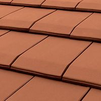 Interlocking roof tile ROSSAflatclayred