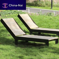 Contemporary sun lounger LowBedoakpowder-coated steelzinc