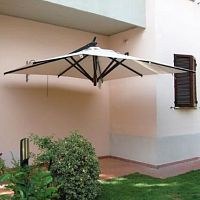 Wall-mounted parasol RIMINIfabricwind-resistant