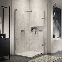 Swing shower screen EWCLcurvedcornertempered glass