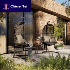 Contemporary hanging chair Cocoonoutdoorfabricrope