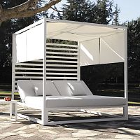 Canopy garden bed MILANdoublecontemporarywith adjustable headboard