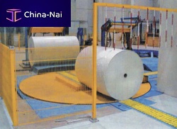 Horizontal turntable for conveyorfor millingair