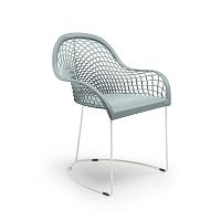 Contemporary chair Guapa P M CUindoorleatherlacquered metal steel base